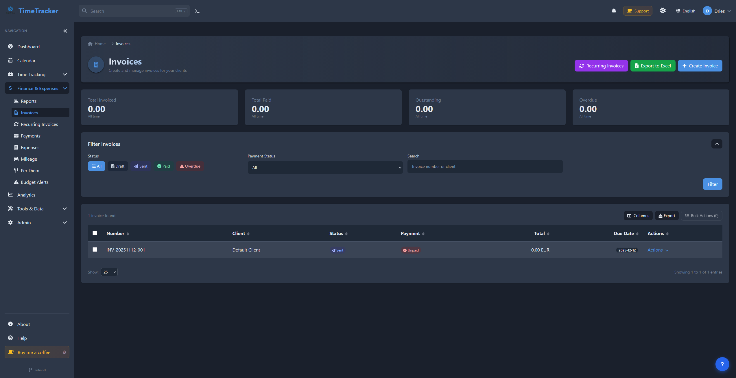 TimeTracker Invoices